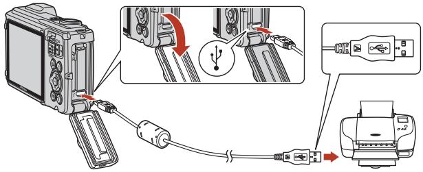 NIKON COOLPIX W300 - Connexion de l'appareil photo à une imprimante - 1
