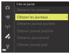 NIKON COOLPIX W300 - Quand l'enregistrement d'un journal est terminé, sélectionnez-le pour l'arrêter et appuyez sur la commande ⓄK. - 1