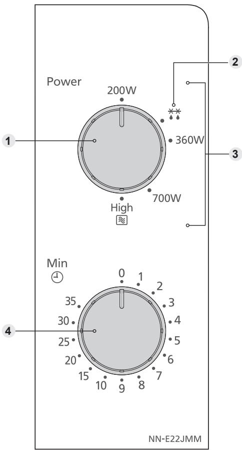 PANASONIC NN-E20JWMEPG - Pannello dei comandi - 1