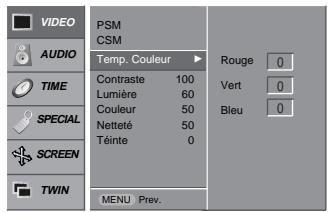 LG-GOLDSTAR MZ50PZ43 - Réglage de la température de couleur - 1