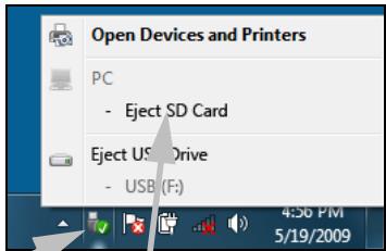 PACKARD BELL EASYNOTE TE7OBH-31BB - Retirer une carte d'un lecteur de carte mémoire - 1