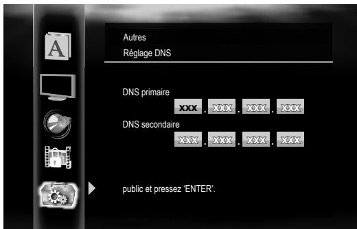 ONKYO DV-BD507 - Si vous sélectionnez "manuel", suivez les instructions suivantes pour définir l'adresse IP et DNS. - 3