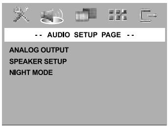 PHILIPS LX3900SA+LX3950W - Menu réglages audio - 1