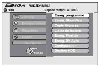 PANASONIC DMR-EX88EF-K - Appuyez sur [▲, ▼] pour choisir un élément et appuyez sur [OK]. - 1