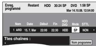 PANASONIC DMR-EX88EF-K - Appuyez sur [▶] pour vous déplacer parmi les éléments sur l'affichage et changez les éléments avec [▲, ▼]. - 1