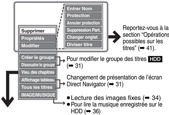 PANASONIC DMR-EX88EF-K - Appuyez sur [▲, ▼] pour choisir l'opération à effectuer, puis appuyez sur [OK]. - 1