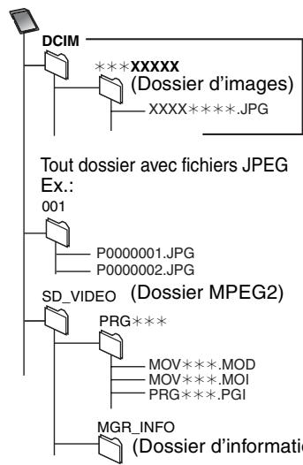 PANASONIC DMR-EX88EF-K - Structure de dossiers - 1