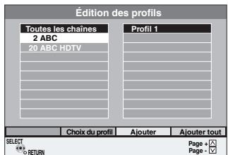 PANASONIC DMR-EX88EF-K - ■ Édition des profils - 1