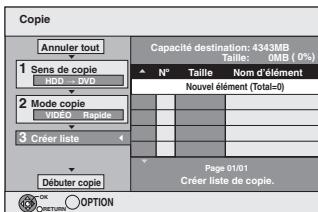 PANASONIC DMR-EX88EF-K - Copie avec utilisation de la liste de copie —Copie Avancée. - 2