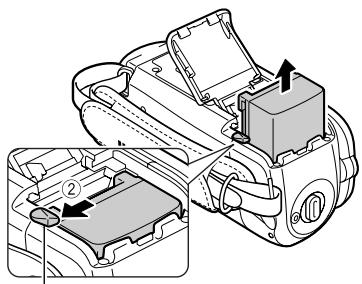 CANON FS305 - POUR RETIRER LA BATTERIE D'ALIMENTATION - 1