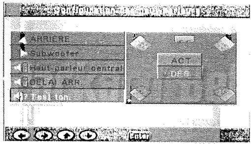 ARRIÈRE Subwoster Hautigourleur Central OELAI ANN ACT DES Y TEST ON