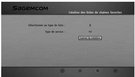SAGEMCOM BPRSI88-250 HD - Création des listes de chaînes favorites - 1