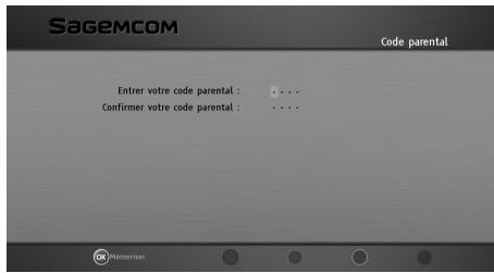 SAGEMCOM BPRSI88-250 HD - Changer votre code parental - 1