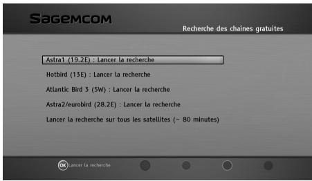 SAGEMCOM BPRSI88-250 HD - Recherche des chaînes gratuites - 2