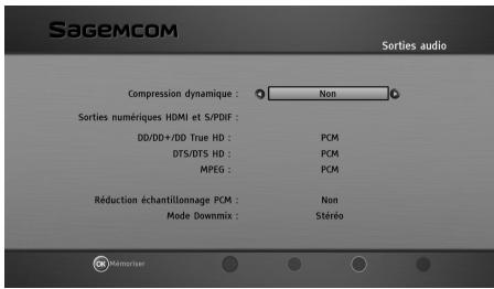 SAGEMCOM BPRSI88-250 HD - Sorties audio - 1