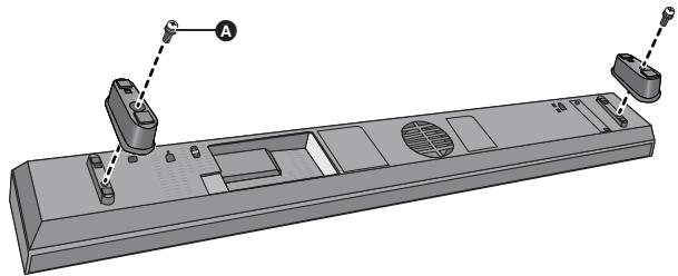 PANASONIC SC-HTB170 - Fixez les socles si nécessaire. Sinon, poursuivez à l'étape 3. - 7