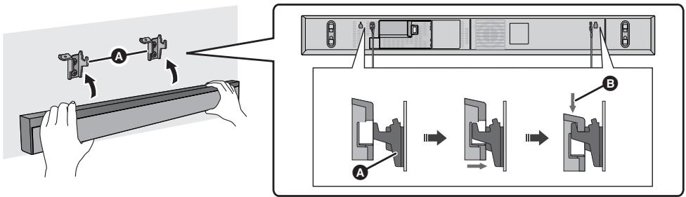 PANASONIC SC-HTB170 - Fixez l'appareil principal aux supports de montage muraux. - 1