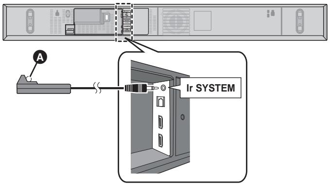 PANASONIC SC-HTB170 - Branchez la prise jack à la prise Ir SYSTEM de l'appareil principal. - 2