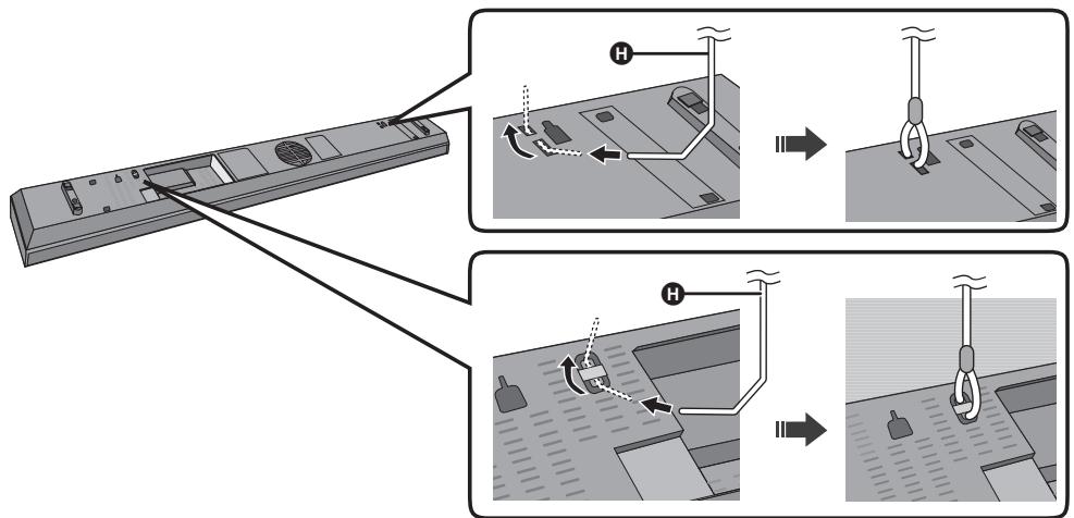 PANASONIC SC-HTB170 - Attachez la cordelette à l'appareil principal. - 1