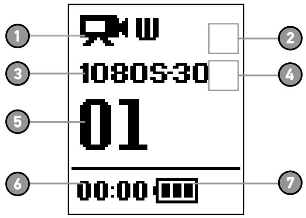 GOPRO HD HERO3+ BLK ED - Écran d'état LCD de la caméra - 1