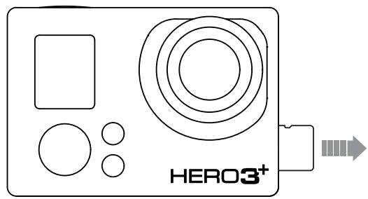 GOPRO HD HERO3+ BLK ED - Pour retirer une carte SD : - 1