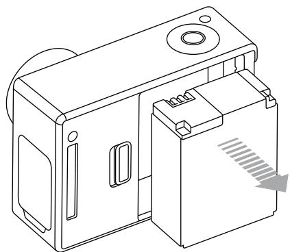 GOPRO HD HERO3+ BLK ED - Pour retirer la batterie : - 2