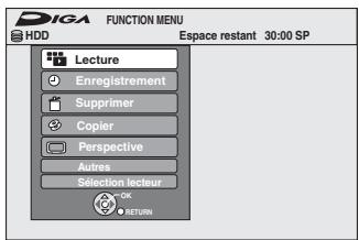 PANASONIC DMR-EX769 - Appuyez sur [FUNCTION MENU] - 1
