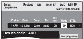 PANASONIC DMR-EX769 - Appuyez sur [▶] pour vous déplacer parmi les éléments sur l'affichage et changez les éléments avec [▲, ▼]. - 1
