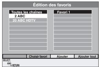 PANASONIC DMR-EX769 - Édition des favoris - 1