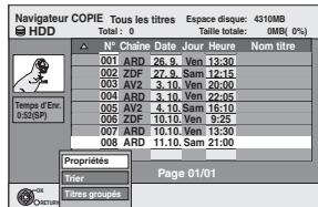 PANASONIC DMR-EX769 - Pour retourner à l'écran précédent - 1