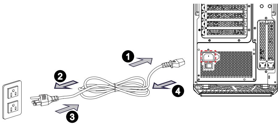 MSI CENTRALEINFINITEX9SE295FR - Connexion d'alimentation - 1
