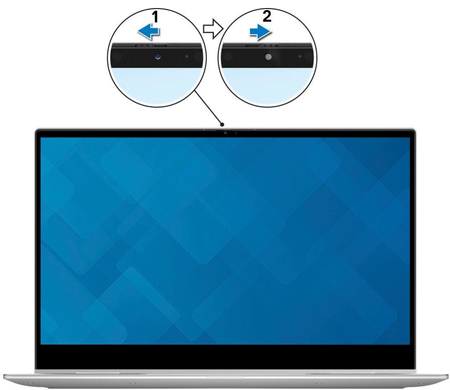 DELL Inspiron 17 7706 - Utilisation de l'obturateur de confidentialité - 1
