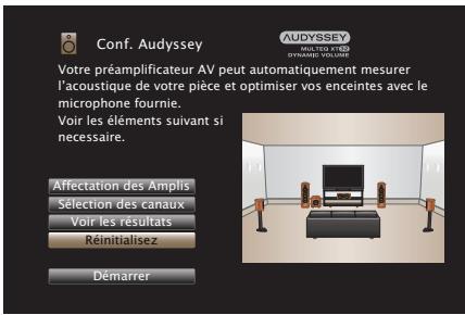 MARANTZ A8802 - Retour aux réglages “Conf. Audyssey®” - 1