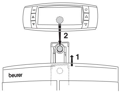 BEURER BF100 - Ustawianie panelu obstugi - 1
