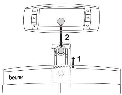 BEURER BF100 - Collocazione del pannello di lavoro - 1