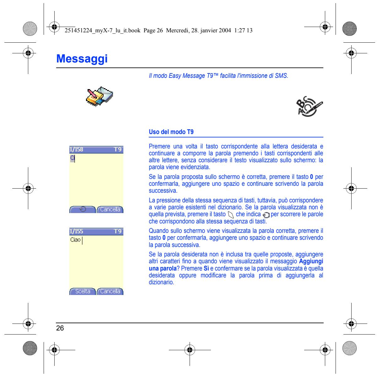 SAGEM myX-7_lu_2e-3ecouv_it.fim - Composizione di SMS - 12