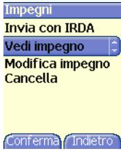 SAGEM myX-7_lu_2e-3ecouv_it.fim - Menu con le azioni Impegni - 1