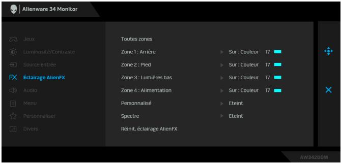 DELLECRAN W3420DW - Éclairage AlienFX - 1
