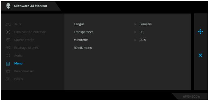 DELLECRAN W3420DW - Menu - 1