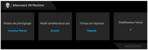 DELLECRAN W3420DW - Utiliser les boutons du panneauarrêté - 2