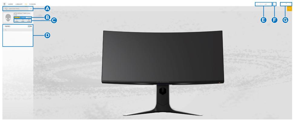 DELLECRAN W3420DW - Naviguer dans la fenêtre alienfx - 1