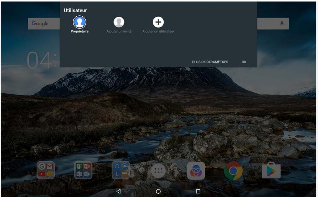 LENOVO TAB 4X304F - Changement de compte utilisé - 1
