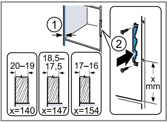 BOSCH BFL423MBO0 - Préparer le placard vertical - 1