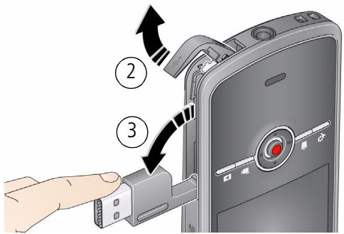 KODAK ZI8 - Accès au port USB - 2
