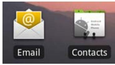 ARCHOS 70 ANDROID - Utilisation des e-mails et des contacts (applications e-mail et contacts) - 1