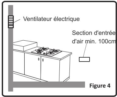 Ventilateur électrique Section d'entrée d'air min. 100cm² Figure 4