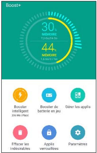 HTC 10 - Ce que vous pouvez faire sur l'appli HTC boost+ - 1