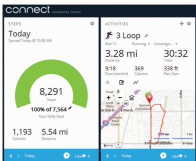 GARMIN VIVOACTIVE NOIR - Garmin Connect - 1