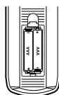 GOLDSTAR DV8931 - Mise en place des piles de la télécommande - 1