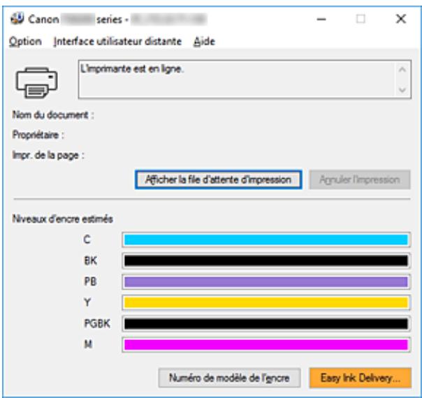 CANON PIXMA TS5851 - Afficher les niveaux d'encre estimés - 1